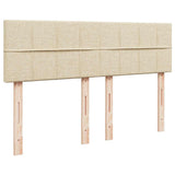 Giroletto a Molle con Materasso Crema 140x19 cm in Tessuto