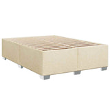 Giroletto a Molle con Materasso Crema 140x19 cm in Tessuto