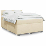 Giroletto a Molle con Materasso Crema 140x19 cm in Tessuto