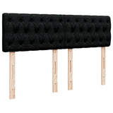 Giroletto a Molle con Materasso Nero 140x190 cm in Tessuto