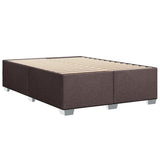 Giroletto a Molle con Materasso Marrone Scuro 140x200cm Tessuto