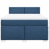 Giroletto a Molle con Materasso Blu 140x200 cm in Tessuto