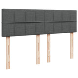 Giroletto a Molle con Materasso Grigio Scuro 140x200cm Tessuto
