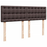 Giroletto a Molle con Materasso Marrone Scuro 140x200cm Tessuto