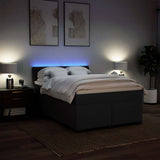Giroletto a Molle con Materasso Nero 160x200 cm in Tessuto
