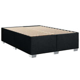 Giroletto a Molle con Materasso Nero 160x200 cm in Tessuto