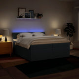 Giroletto a Molle con Materasso Blu 200x200 cm in Tessuto
