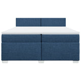 Giroletto a Molle con Materasso Blu 200x200 cm in Tessuto