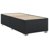 Giroletto a Molle con Materasso Nero 80x200 cm in Similpelle