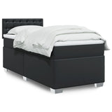 Giroletto a Molle con Materasso Nero 80x200 cm in Similpelle