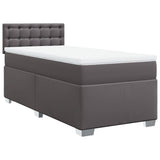 Giroletto a Molle con Materasso Grgio 80x200 cm in Similpelle