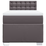 Giroletto a Molle con Materasso Grgio 80x200 cm in Similpelle