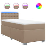 Giroletto a Molle con Materasso Cappuccino 90x200 cm Similpelle