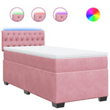 Giroletto a Molle con Materasso Rosa 80x200 cm in Velluto
