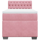 Giroletto a Molle con Materasso Rosa 80x200 cm in Velluto