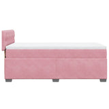 Giroletto a Molle con Materasso Rosa 80x200 cm in Velluto