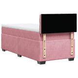 Giroletto a Molle con Materasso Rosa 80x200 cm in Velluto