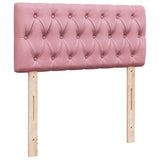 Giroletto a Molle con Materasso Rosa 80x200 cm in Velluto