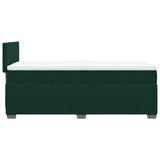 Giroletto a Molle con Materasso Verde Scuro 100x200 cm Velluto