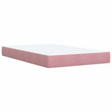 Giroletto a Molle con Materasso Rosa 120x190 cm in Velluto