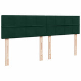 Giroletto a Molle con Materasso Verde Scuro 200x200 cm Velluto