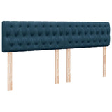 Giroletto a Molle con Materasso Blu 200x200 cm in Velluto