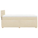 Giroletto a Molle con Materasso Crema 80x200 cm inTessuto