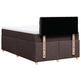 Giroletto a Molle con Materasso Marrone Scuro 120x190cm Tessuto
