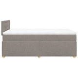 Giroletto a Molle con Materasso Tortora 120x190 cm in Tessuto