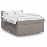 Giroletto a Molle con Materasso Tortora 140x190 cm in Tessuto
