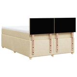 Giroletto a Molle con Materasso Crema 140x200 cm in Tessuto