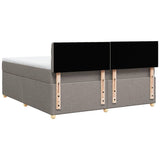 Giroletto a Molle con Materasso Tortora 180x200 cm in Tessuto