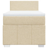 Giroletto a Molle con Materasso Crema 90x190 cm in Tessuto