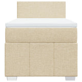 Giroletto a Molle con Materasso Crema 90x200 cm inTessuto