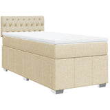 Giroletto a Molle con Materasso Crema 90x200 cm inTessuto