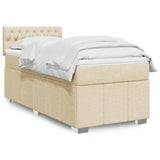 Giroletto a Molle con Materasso Crema 90x200 cm inTessuto