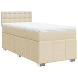 Giroletto a Molle con Materasso Crema 90x200 cm inTessuto