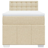 Giroletto a Molle con Materasso Crema 90x200 cm inTessuto