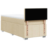 Giroletto a Molle con Materasso Crema 90x200 cm inTessuto