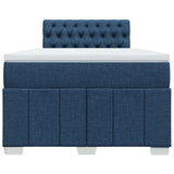 Giroletto a Molle con Materasso Blu 120x200 cm in Tessuto