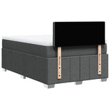 Giroletto a Molle con Materasso Grigio Scuro 120x200 cm Tessuto