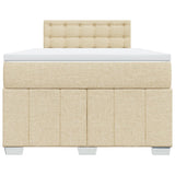 Giroletto a Molle con Materasso Crema 120x200 cm in Tessuto