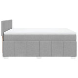 Giroletto a Molle con Materasso Grigio Chiaro 140x190cm Tessuto