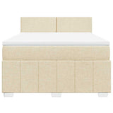 Giroletto a Molle con Materasso Crema 140x19 cm in Tessuto