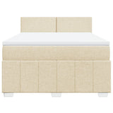 Giroletto a Molle con Materasso Crema 140x200 cm in Tessuto
