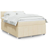 Giroletto a Molle con Materasso Crema 140x200 cm in Tessuto
