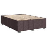 Giroletto a Molle con Materasso Marrone Scuro 140x200cm Tessuto