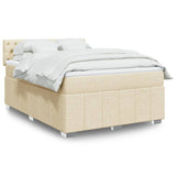 Giroletto a Molle con Materasso Crema 140x200 cm in Tessuto