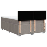 Giroletto a Molle con Materasso Tortora 160x200 cm in Tessuto
