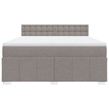 Giroletto a Molle con Materasso Tortora 180x200 cm in Tessuto